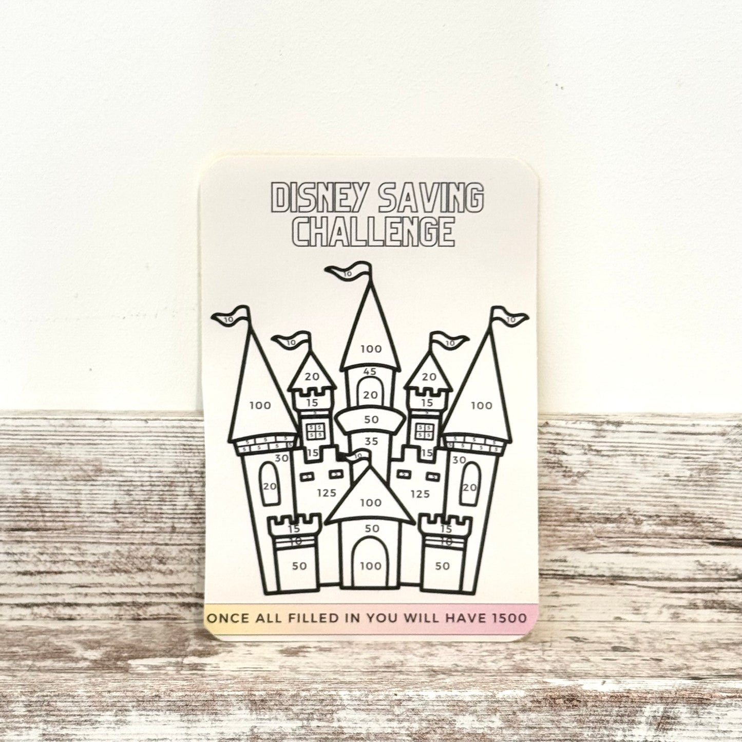 Magical Castle Savings Challenge Tin Sticker