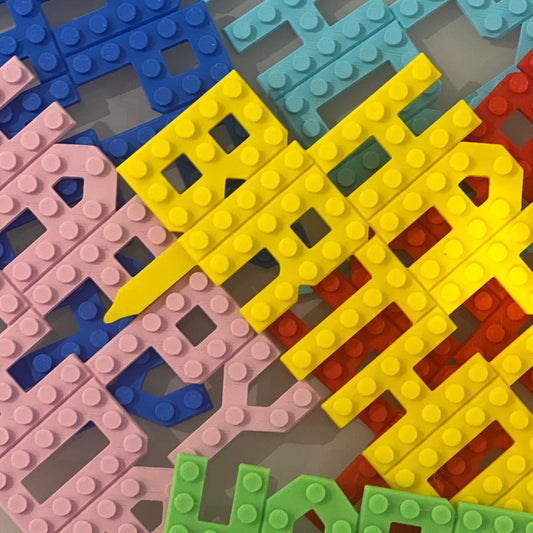 Brick Style 'Happy Birthday' Cake Topper