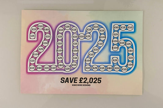SAVE £2,025 in 2025 Money Tracker Sticker