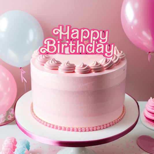 Doll Style 'Happy Birthday' Cake Topper