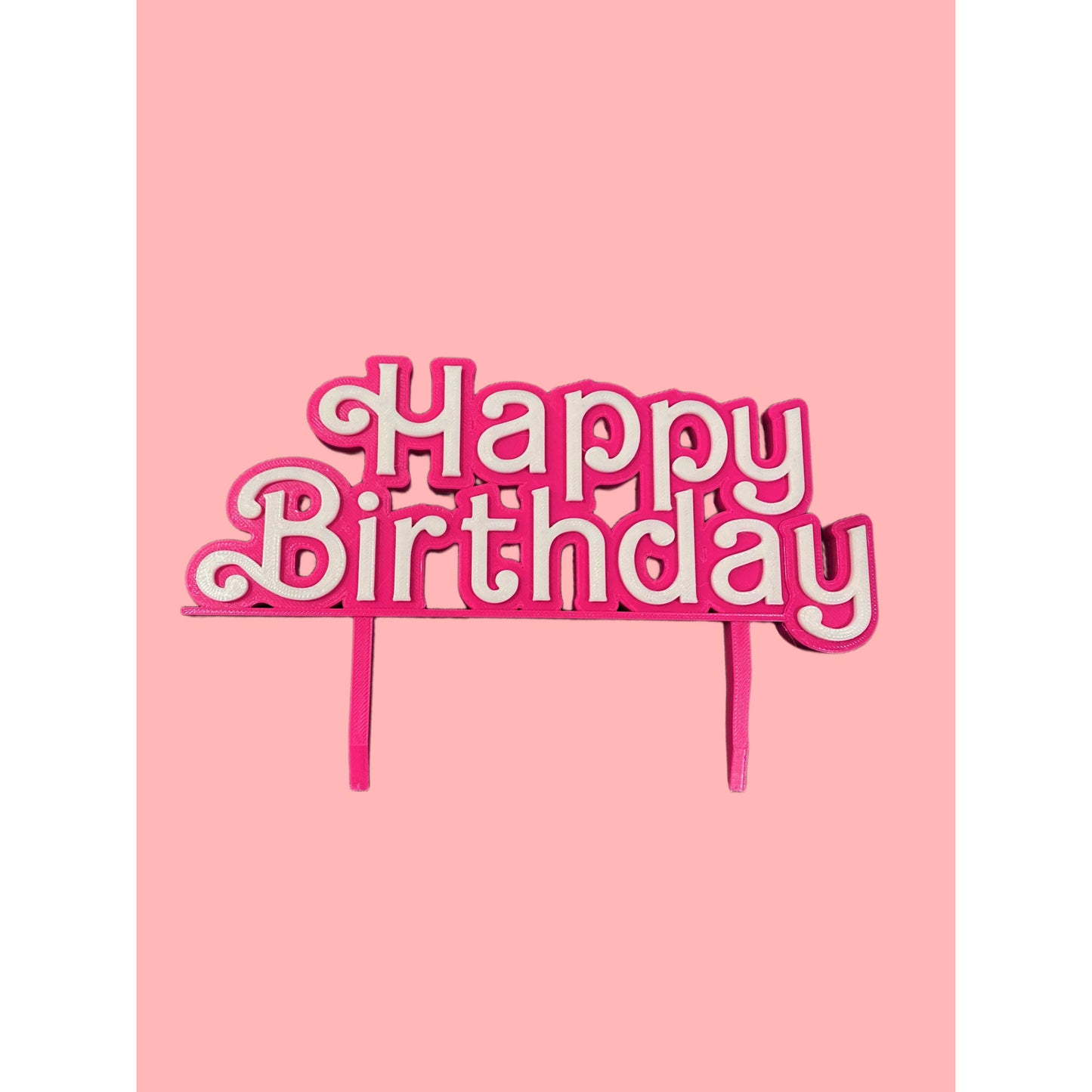Doll Style 'Happy Birthday' Cake Topper